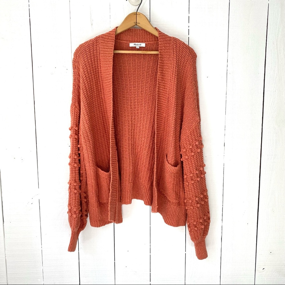 Madewell Rust bobble cardigan sweet dahlia  Open-Front Cardigan